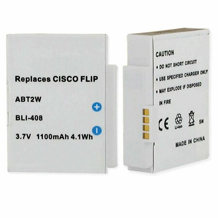 EMPIRE Cisco Flip ABT2W 3.7V 1100 mAh Batteries - 4.07 watt BLI-408